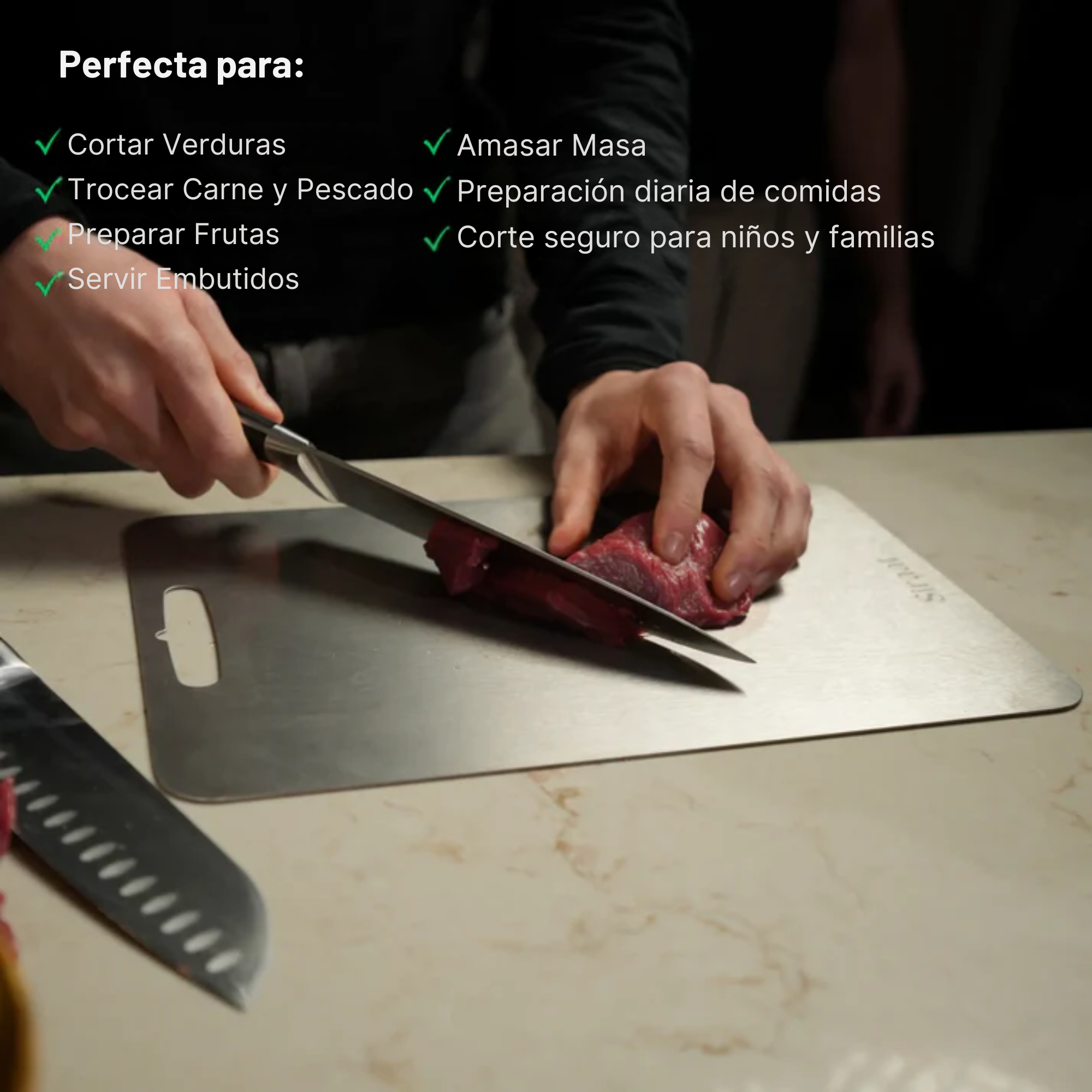 TitanioX® - Tabla de Cortar de Titanio Puro