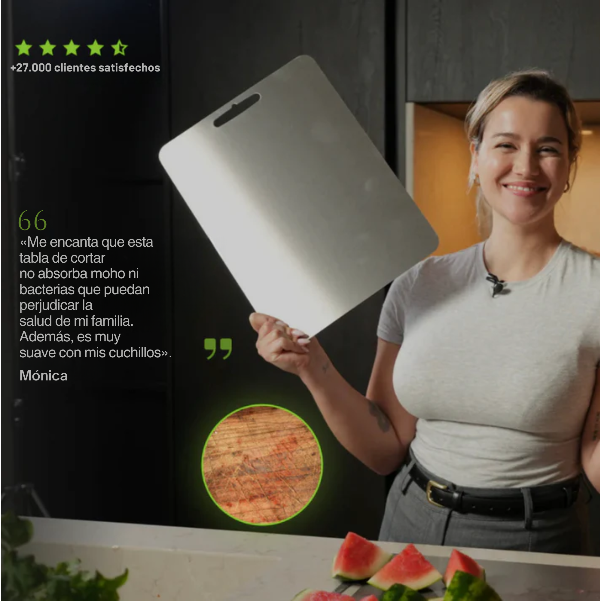 TitanioX® - Tabla de Cortar de Titanio Puro